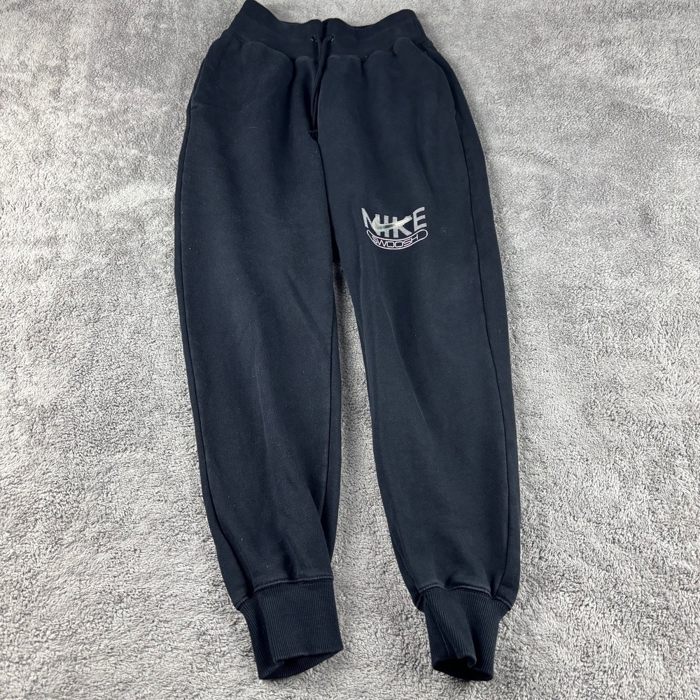 Nike Swoosh Fleece Joggers Pants Womens XS Black